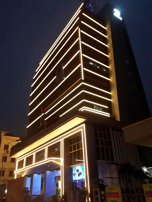 Thi công trang trí led tòa nhà